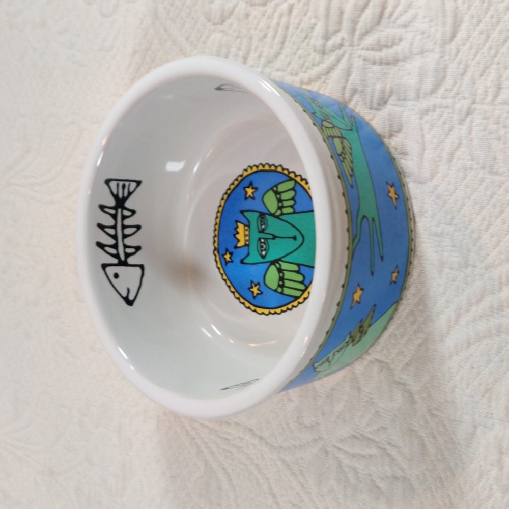 Queen Cat Ceramic Food Bowl Ursula Dodge Design